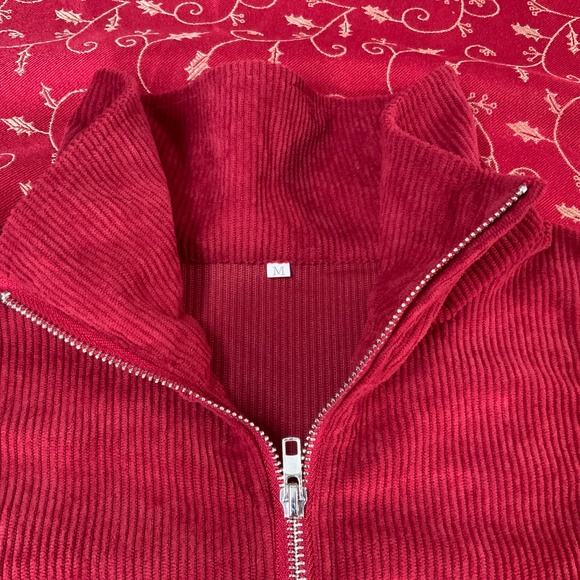 Brand New Women’s Half Zipper Collar Sweatshirt Oversized - Picture 6 of 8